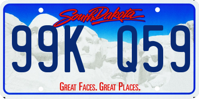 SD license plate 99KQ59