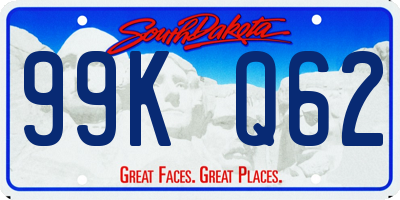 SD license plate 99KQ62