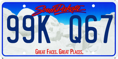SD license plate 99KQ67