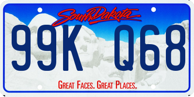 SD license plate 99KQ68