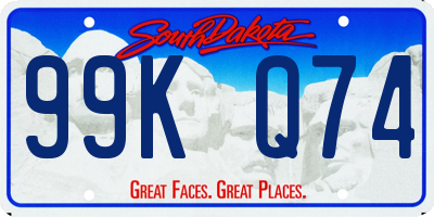 SD license plate 99KQ74