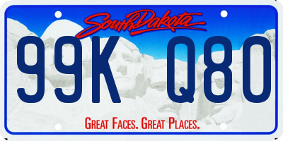 SD license plate 99KQ80