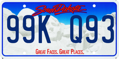 SD license plate 99KQ93
