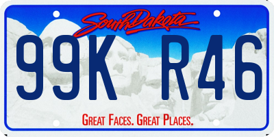 SD license plate 99KR46