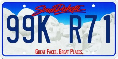 SD license plate 99KR71