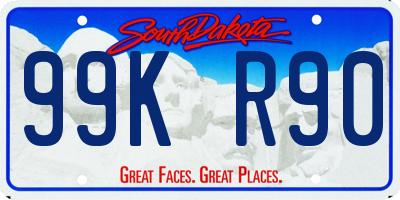 SD license plate 99KR90