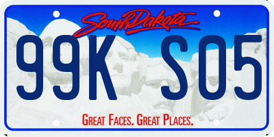 SD license plate 99KS05
