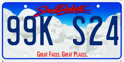 SD license plate 99KS24