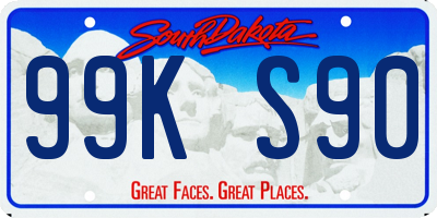 SD license plate 99KS90