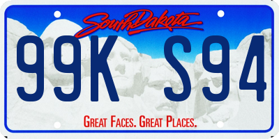 SD license plate 99KS94