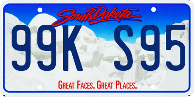 SD license plate 99KS95