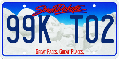 SD license plate 99KT02