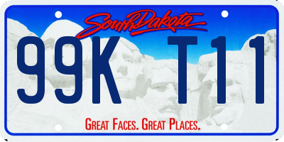 SD license plate 99KT11