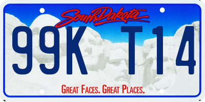 SD license plate 99KT14