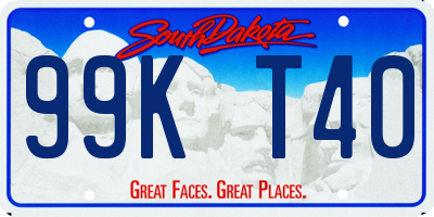 SD license plate 99KT40