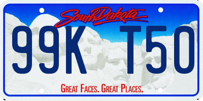 SD license plate 99KT50