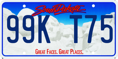 SD license plate 99KT75