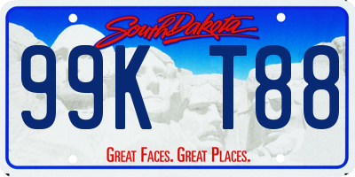 SD license plate 99KT88