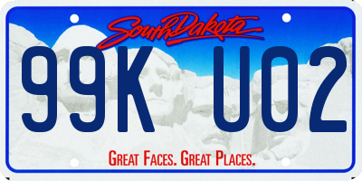 SD license plate 99KU02