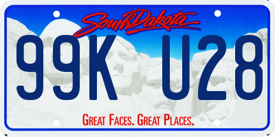 SD license plate 99KU28