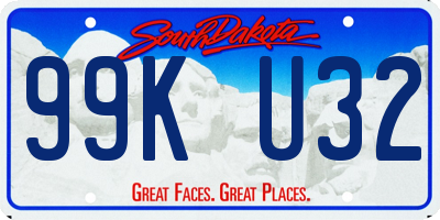 SD license plate 99KU32