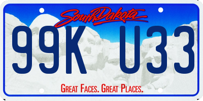 SD license plate 99KU33