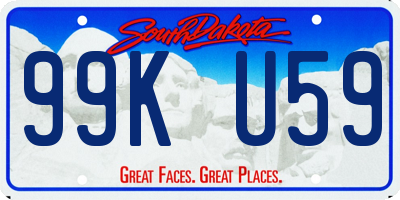 SD license plate 99KU59