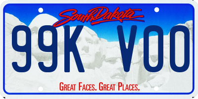 SD license plate 99KV00