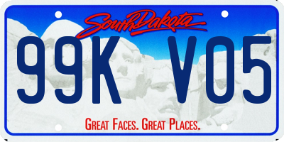 SD license plate 99KV05