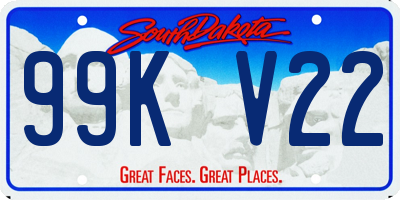 SD license plate 99KV22