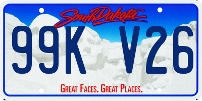 SD license plate 99KV26