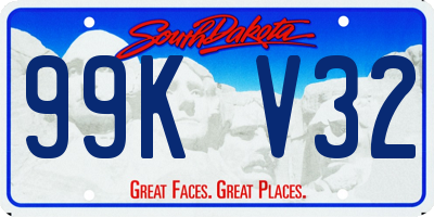 SD license plate 99KV32