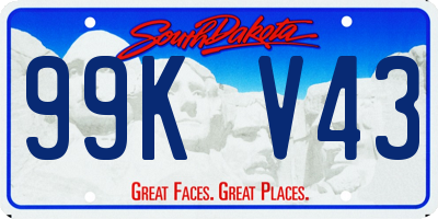 SD license plate 99KV43