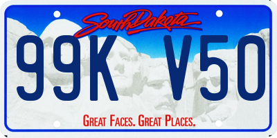 SD license plate 99KV50