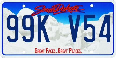 SD license plate 99KV54