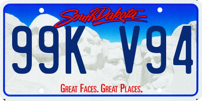 SD license plate 99KV94