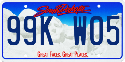 SD license plate 99KW05