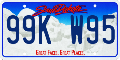 SD license plate 99KW95