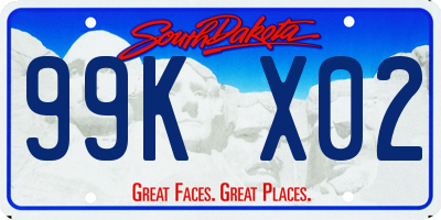 SD license plate 99KX02