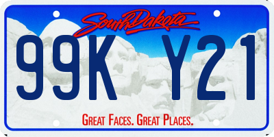 SD license plate 99KY21