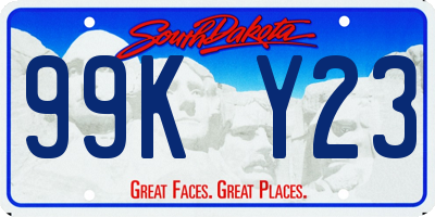 SD license plate 99KY23