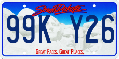 SD license plate 99KY26
