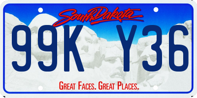 SD license plate 99KY36