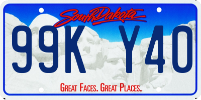 SD license plate 99KY40