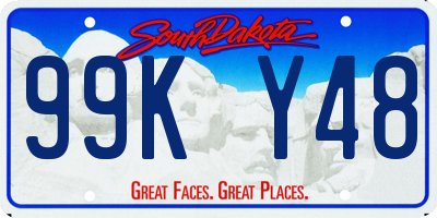 SD license plate 99KY48