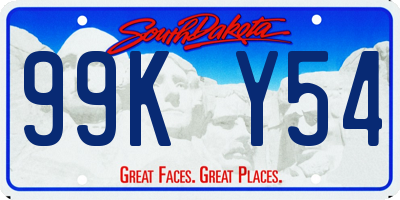 SD license plate 99KY54