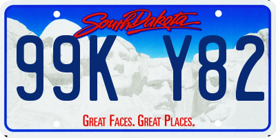 SD license plate 99KY82