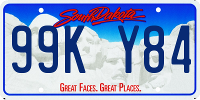 SD license plate 99KY84