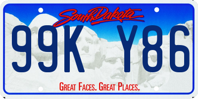 SD license plate 99KY86