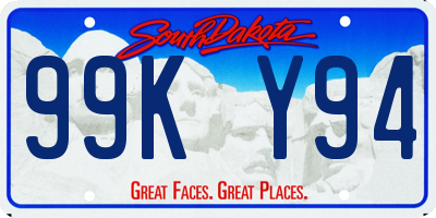 SD license plate 99KY94